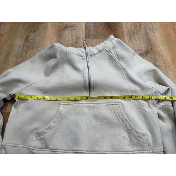 Lululemon Beige Oversized Scuba Hoodie Cropped XL/XXL - Picture 6 of 10